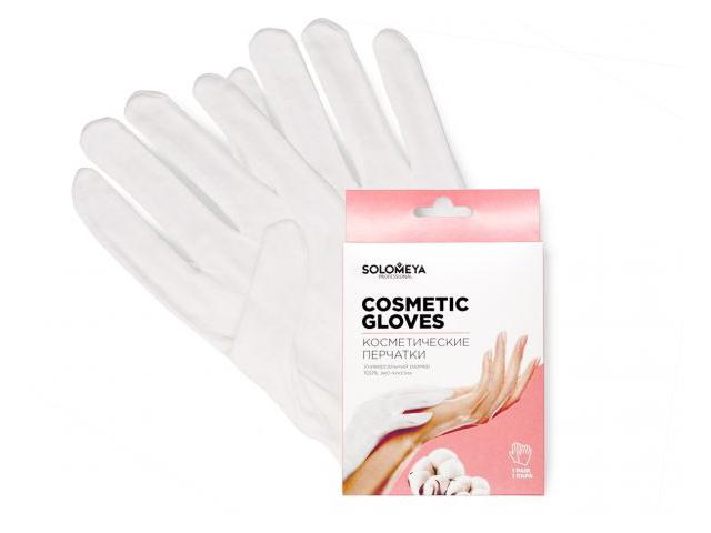 *solomeya перчатки косметические 100%  хлопок. 1 пара в кор. 15-015