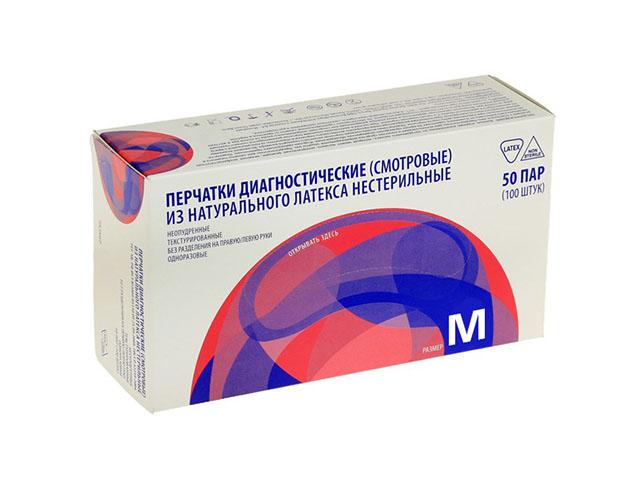 топ глов перчатки латекс. неопудр. р.м №100 (50 пар)