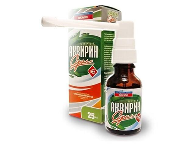 аквирин орал. 25мл. спрей