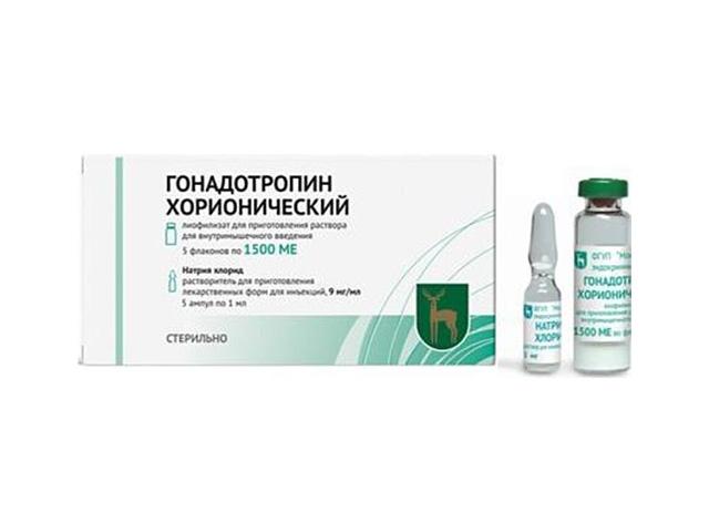 гонадотропин хор 1500ед с р-лем №5 фл. /мэз/ 7915