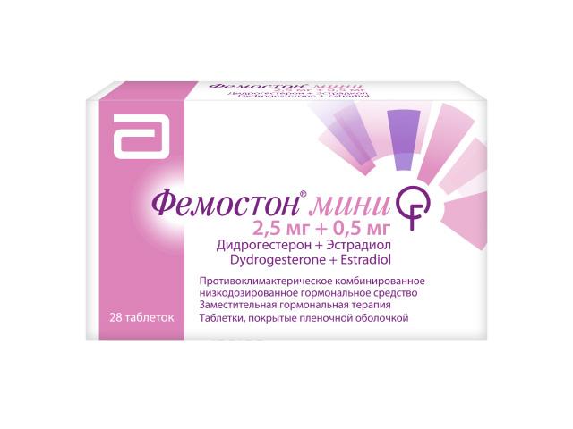 фемостон мини 2,5мг.+0,5мг. №28 таб. п/п/о 5488