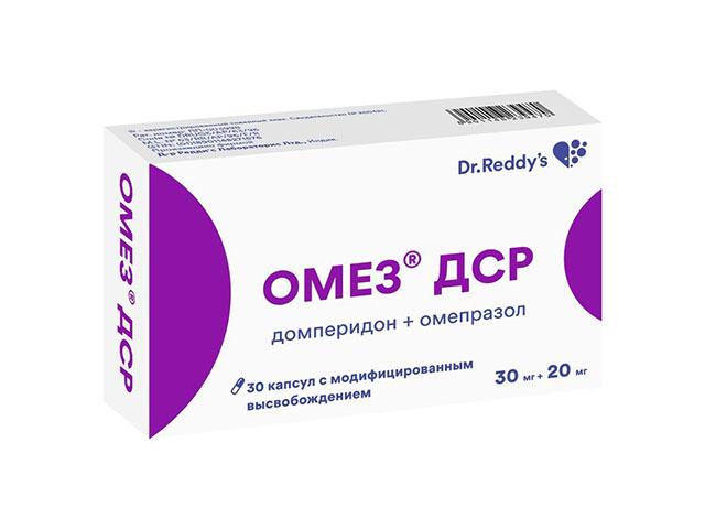 омез дср 30мг.+20мг. №30 капс. модиф.высв. 1576