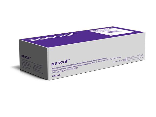 шприц инъекц. однокр. прим. 3-х комп.10мл. №100