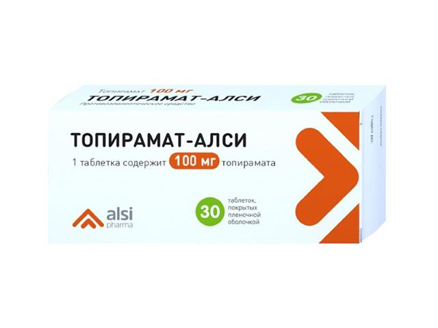 топирамат 100мг. №30 таб. п/о /алси/