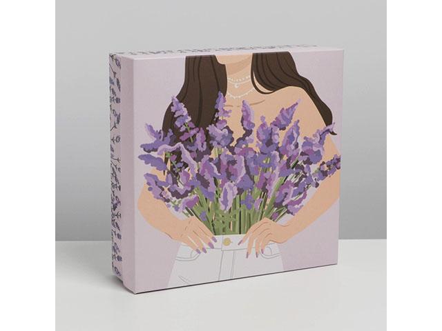 *коробка складная  "лаванда" 26  х 26 х 8 см 7311568
