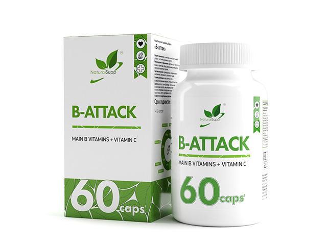 *naturalsupp витаминный комплекс b-attack №60 капс. 00-00000225