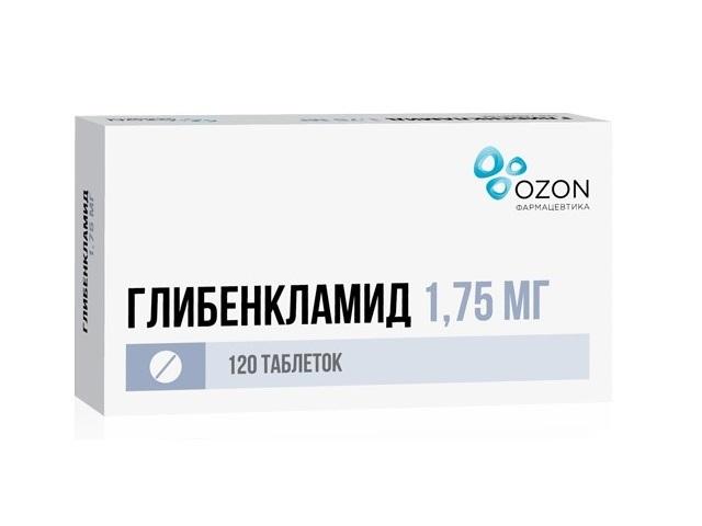 глибенкламид 1,75мг. №120 таб. /озон/ 1437