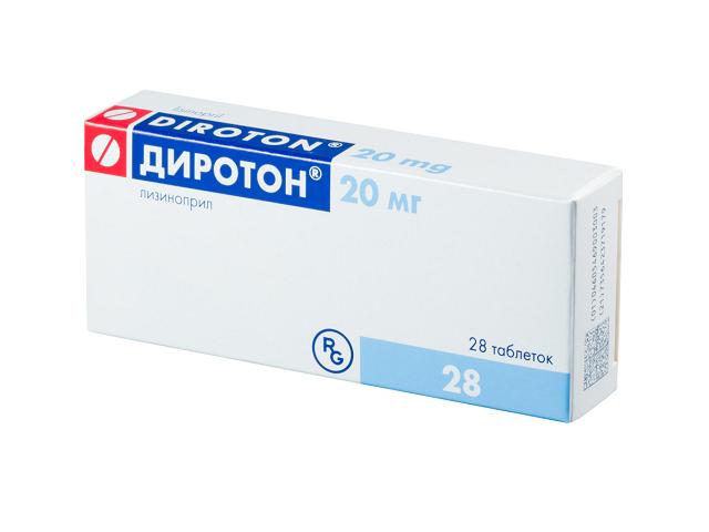 диротон 20мг. №28 таб. /гедеон рихтер/ 4758