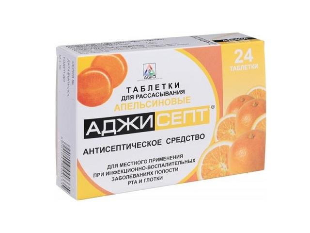 аджисепт апельсин №24 пастилки 0332