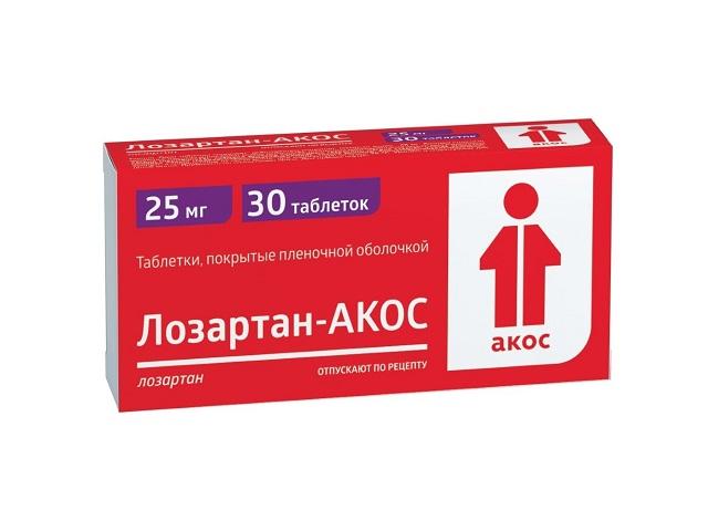 лозартан-акос 25мг n30 табл п/п/об