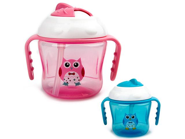 бусинка поильник с трубочкой и ручками 150мл. /арт.616/