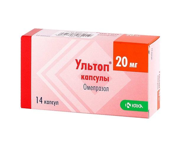 ультоп 20мг. №14 капс. киш. блист. /krka/ 6621