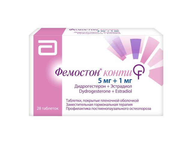фемостон конти 5мг.+1мг. №28 таб. п/п/о 7770