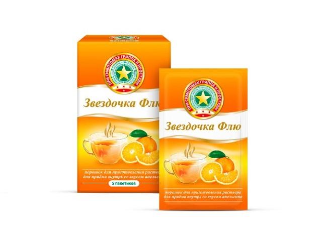 звездочка флю апельсин 15г. №5 пор. д/р-ра