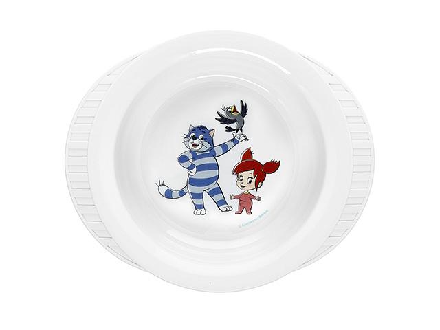 мама тама тарелка пласт. глубокая на присоске с 6+мес белая