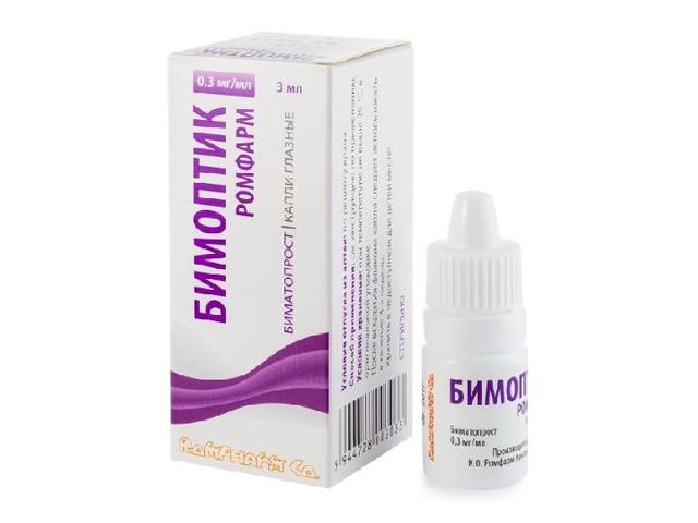 бимоптик ромфарм 0,3% 3мл. гл.капли фл 3033