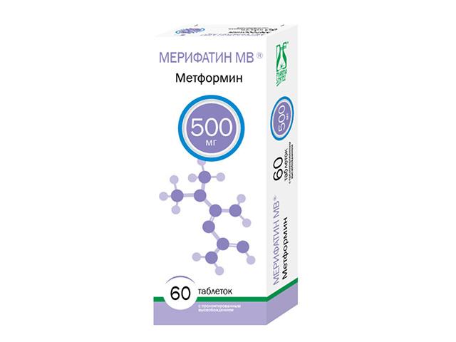 мерифатин мв 500мг. №60 таб. /фармасинтез-тюмень/ 6091