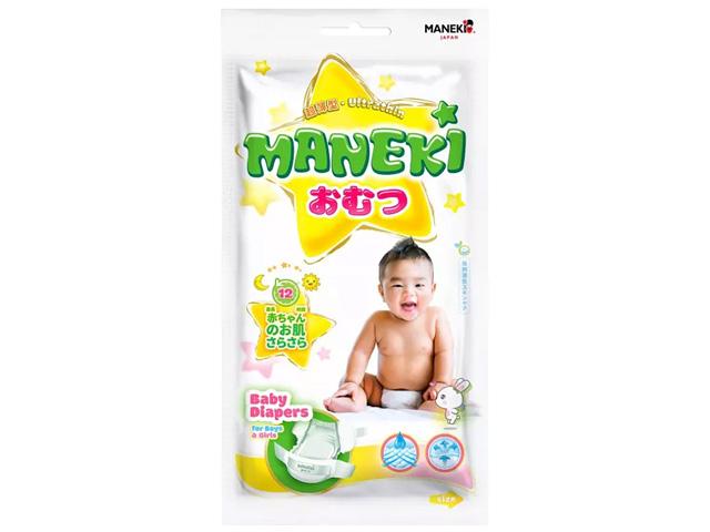 *maneki подгузники детские promo, 6-11кг., р.- m, №2. bd1809h