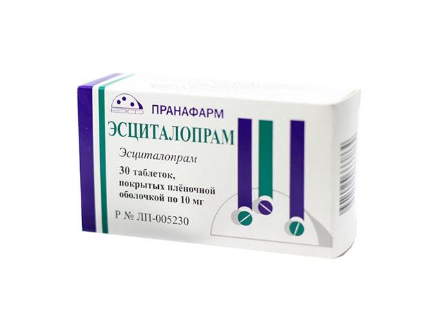 эсциталопрам 10мг. №30 таб. п/п/о /пранафарм/ 3864
