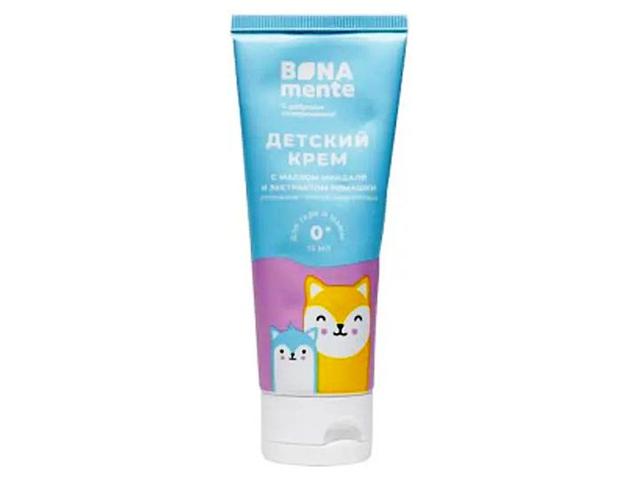 bona mente крем дет.с маслом миндаля и ромашки 75мл.