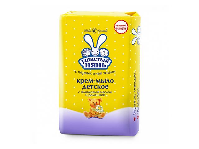 ушастый нянь крем-мыло ромашка/оливк.масло 90г.