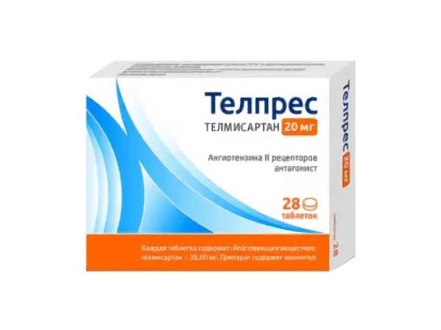 телпрес 20мг. №28 таб. 1499