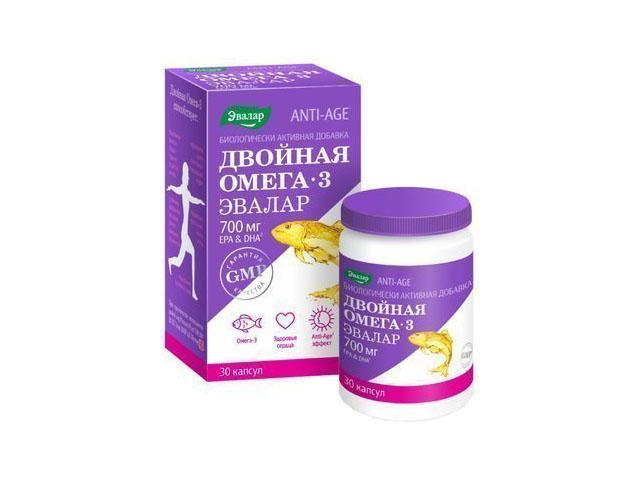 анти-эйдж двойная омега-3 700мг. №30 капс. /эвалар/