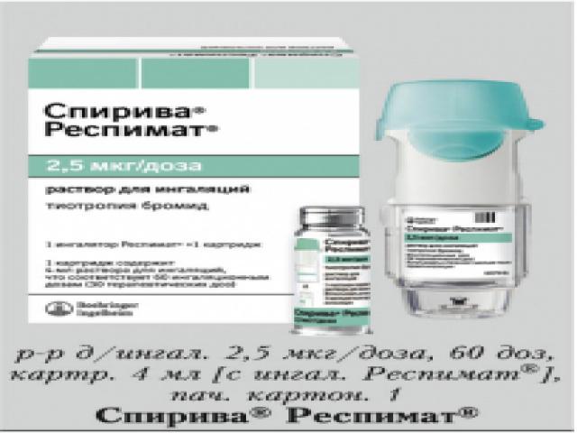 спирива респимат 2,5мкг. 4мл. д/ингал.