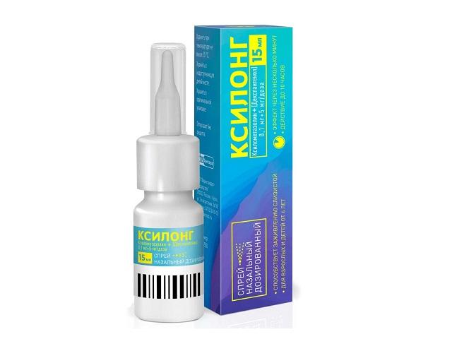 ксилонг 0,1мг+0,005/доза 15мл (100 доз) спрей назал доз