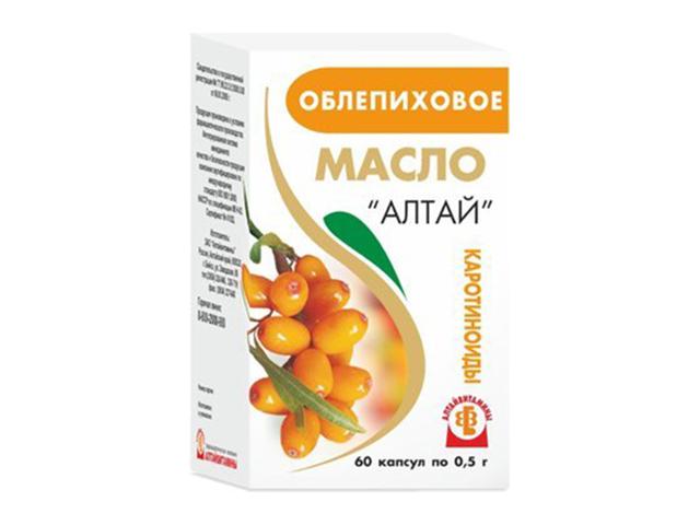 алтай облепиховое масло 500мг. №60 капс. /алтайвитамины/