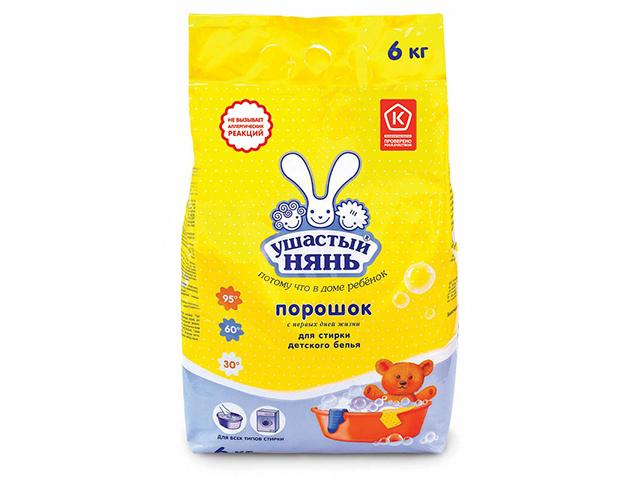 ушастый нянь порошок д/всех видов стирок 6000г.