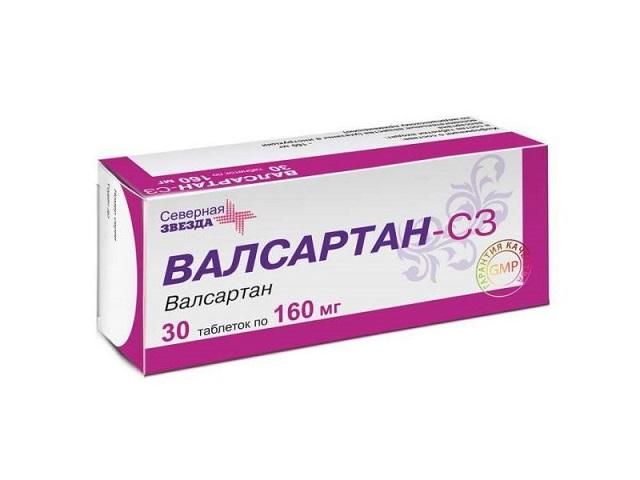 валсартан-сз 160мг. №30 таб. п.п/о /северная звезда/ 7376