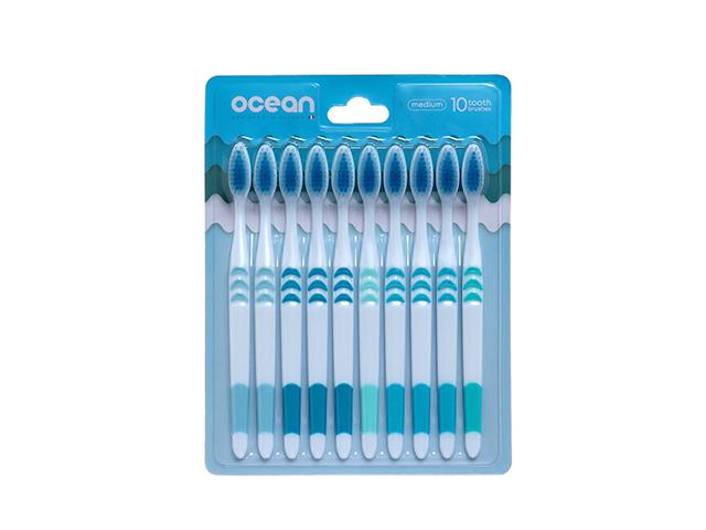 toptech зубные щетки ocean 10шт (973830)
