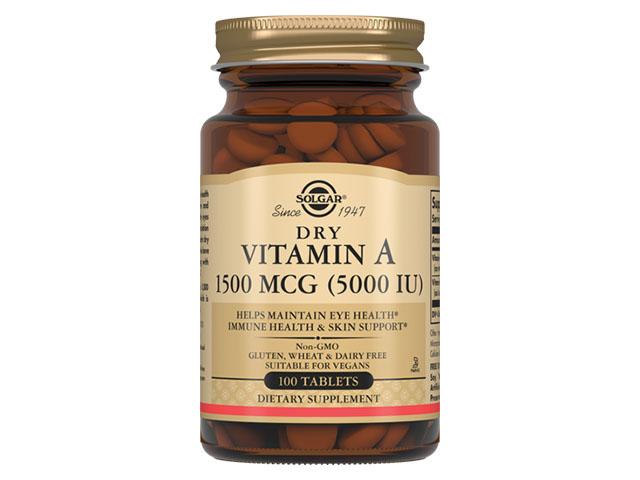 солгар витамин а сухой 1500мкг. №100 таб.