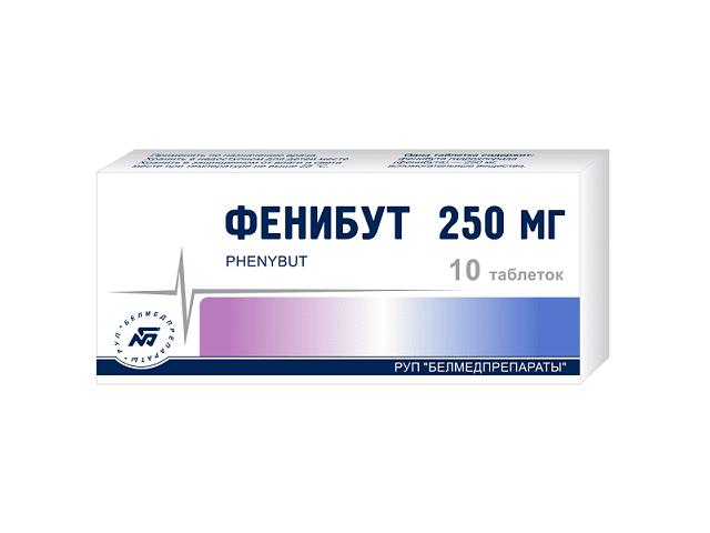фенибут 250мг. №10 таб. /белмедпрепараты/ 3511
