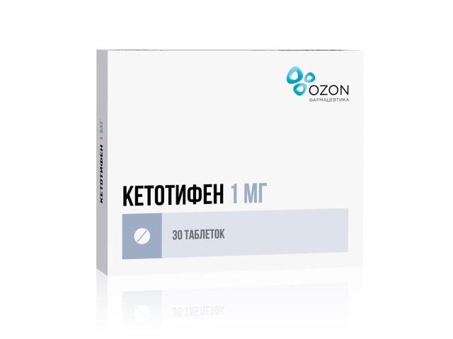 кетотифен 1мг. №30 таб. /озон/ 4527