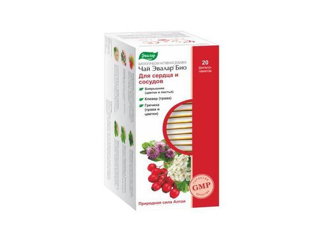 чай био д/сердца и сосудов 1,5г. №20 пак. /эвалар/ (бад)