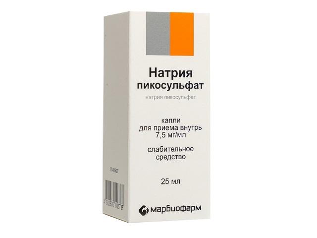 натрия пикосульфат капли 7,5мг/мл. 25мл. фл. /марбиофарм/