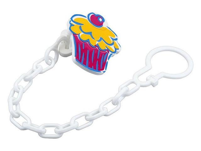 курносики прищепка д/пустышки с цепочкой пироженка /арт.19589/