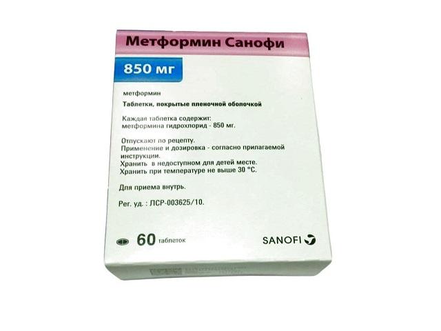 метформин 850мг. №60 таб. /санофи/