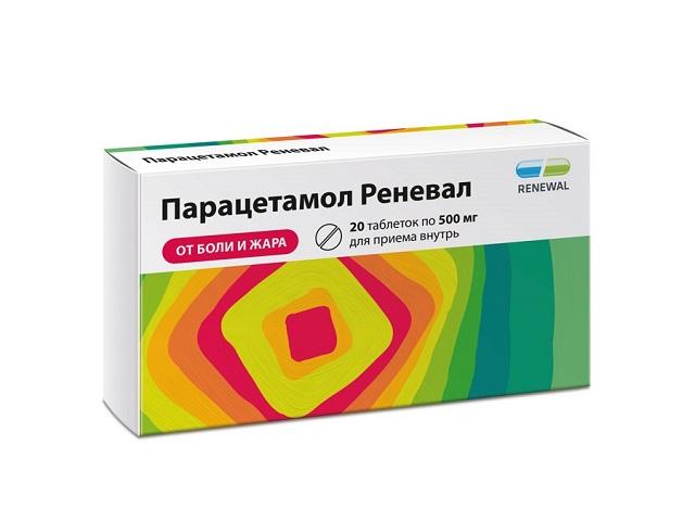 парацетамол реневал 500мг. №20 таб. 0971
