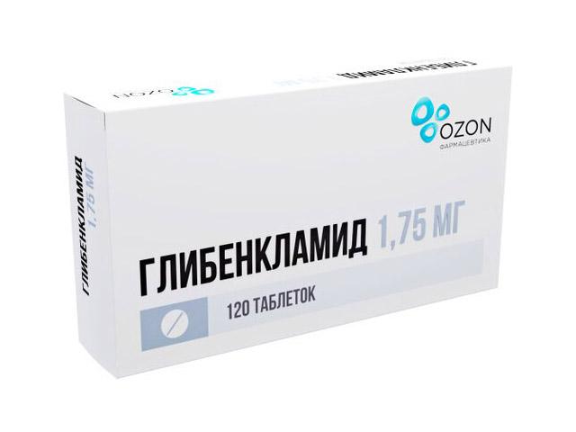 глибенкламид 1,75мг. №120 таб. /озон/