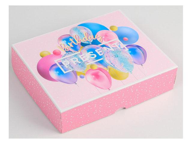 *коробочка для кондитерских изделий birthday present, 17 х 20 х 6 см 6896025