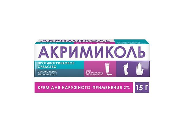 акримиколь крем д/нар. прим. 2% 15г. туба