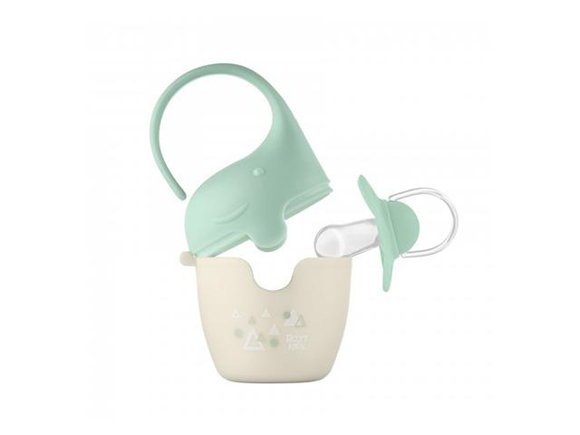 roxy контейнер д/соски-пустышки слоник, с пустышкой, зеленый ref-002-g