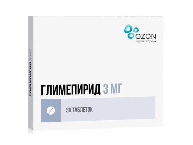 глимепирид 3мг. №90 таб./озон/