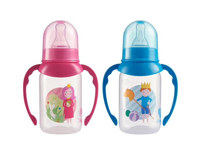 пома бутылочка 125мл. с ручками  силик. соска /арт.4110/