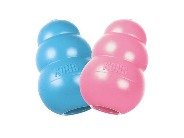 *kong puppy игрушка для щенков классик s 7*4 см. цвета:розовый и голубой. 14 см. 035585131313