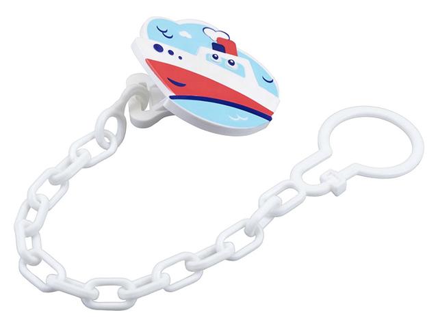 курносики прищепка д/пустышки с цепочкой кораблик /арт.19587/