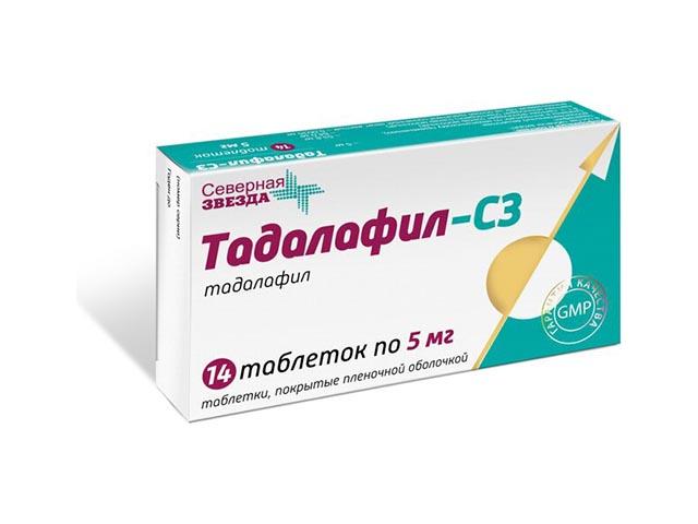 тадалафил-сз таб. п/п/о 5мг. №14 8060